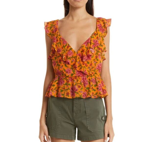 Veronica Beard Tops - Veronica Beard NWT Women's Randa Floral-Silk Top in size 2
